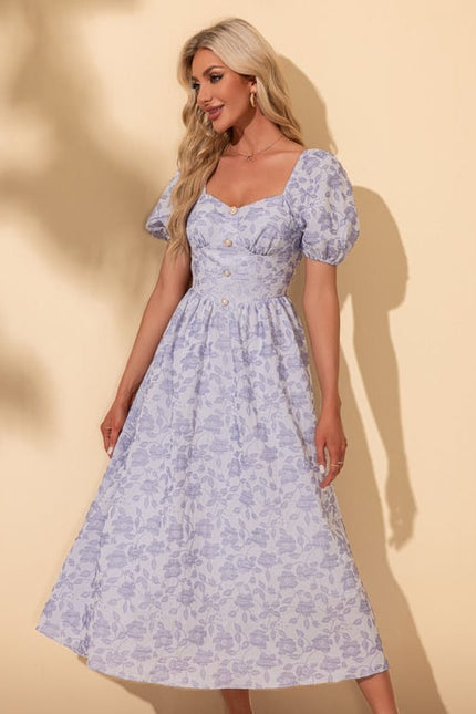 Robe Chic Midi Rose Fleuri - gallery 3