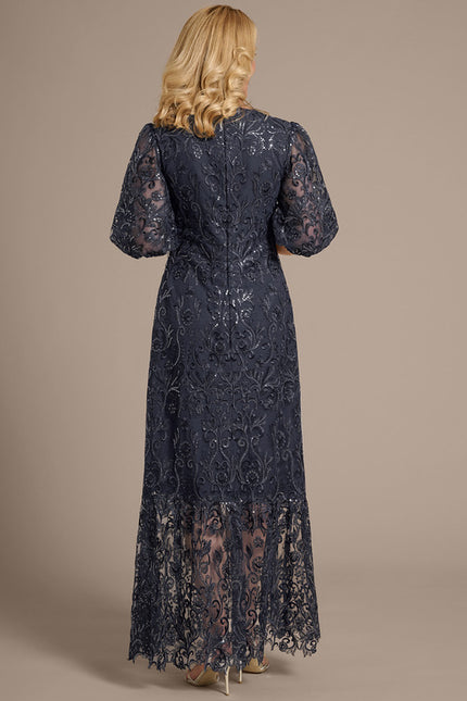 Robe Chic Dentelle Marine - gallery 6