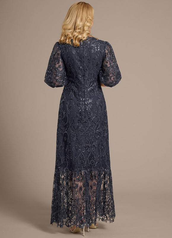 Robe Chic Dentelle Marine - gallery 6