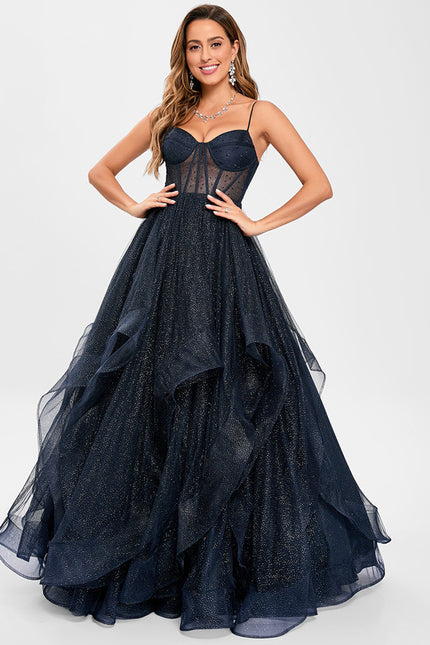Robe Chic Glamour Tulle Longueur - gallery 1