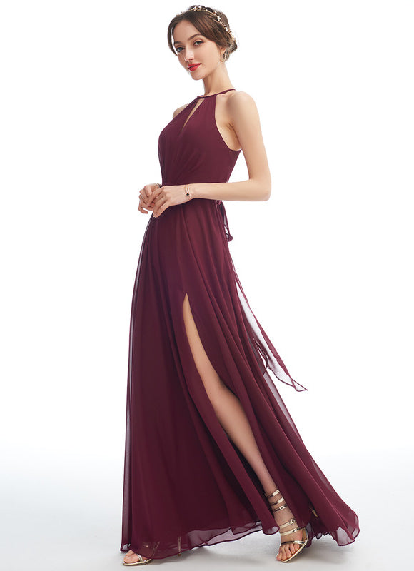 Robe Chic Bleu Drapé - gallery 1