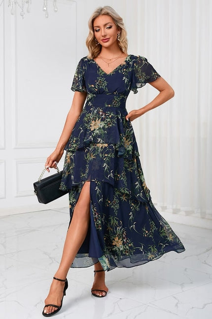 Robe Chic Fleurie Bordeaux - gallery 8