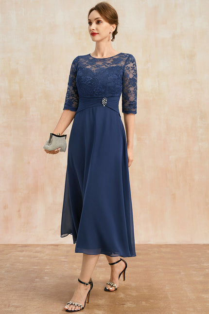 Robe Chic Marine Dentelle - gallery 4