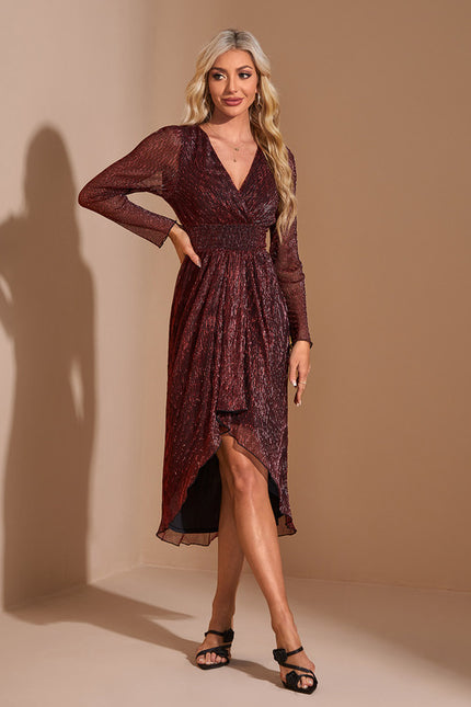 Robe Chic Éclat Bordeaux