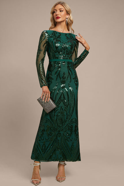 Robe Chic Pailletée Émeraude - gallery 4