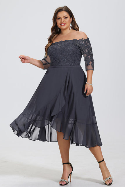 Robe Chic Asymétrique Éclatante - gallery 6