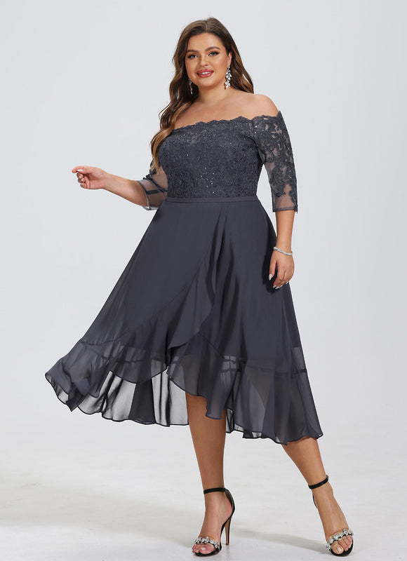 Robe Chic Asymétrique Éclatante - gallery 6