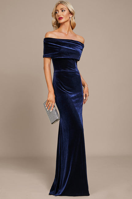 Robe Chic Velours Marine - gallery 3