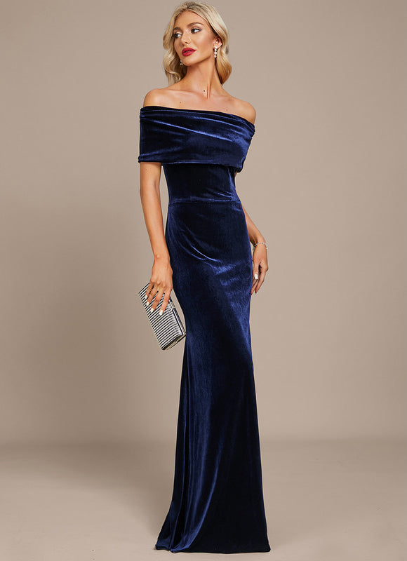 Robe Chic Velours Marine - gallery 3