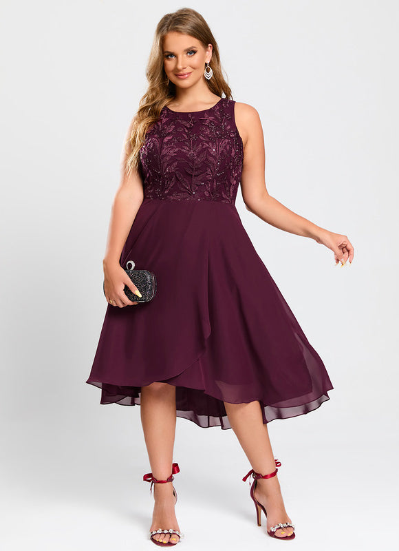 Robe Chic Rouge Velours - gallery 8