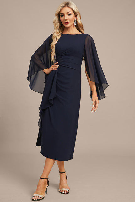 Robe Chic Satin Marine Élégant