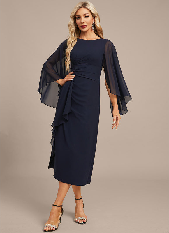 Robe Chic Satin Marine Élégant