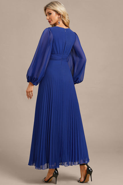 Robe Chic Plissée Bleu Royal - gallery 6