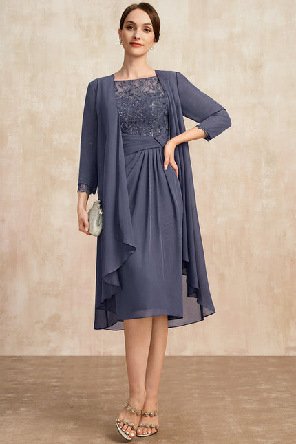 Robe Chic Violet Illusion Dentelle Courte - gallery 8