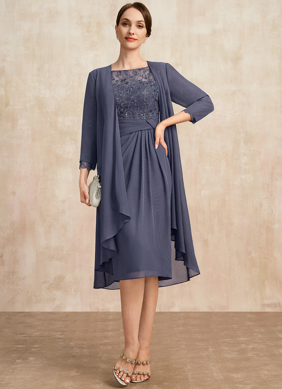 Robe Chic Violet Illusion Dentelle Courte - gallery 8