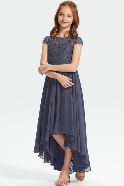 Robe Chic Junior Dentelle Asymétrique - gallery 4