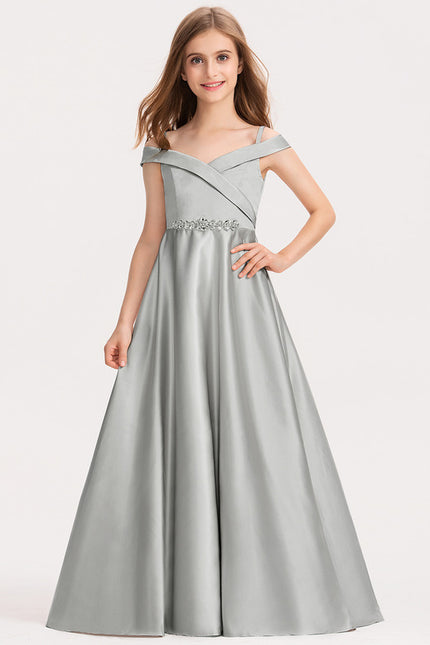 Robe Chic Satinée Grise Élégante