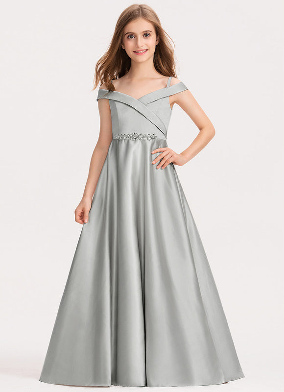 Robe Chic Satinée Grise Élégante