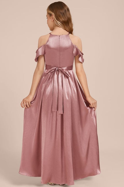 Robe Chic Satinée Bordeaux - gallery 1
