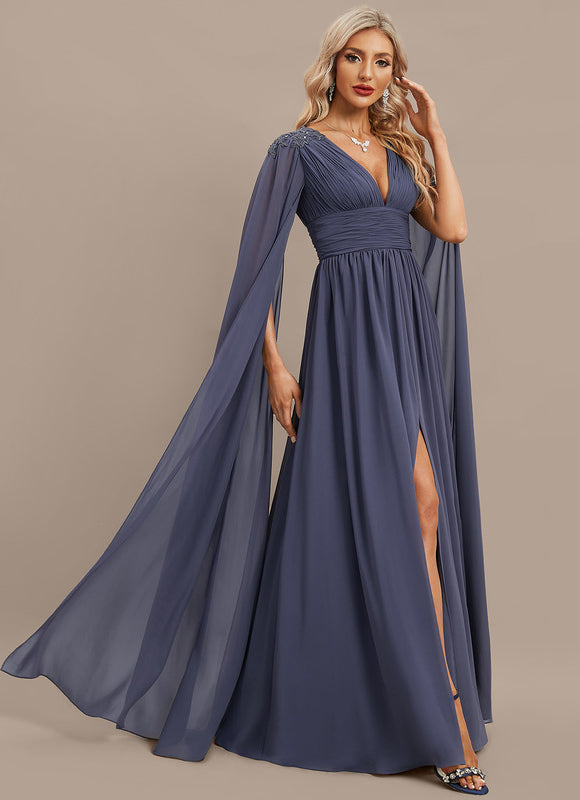 Robe Chic Longue Drapée - gallery 5