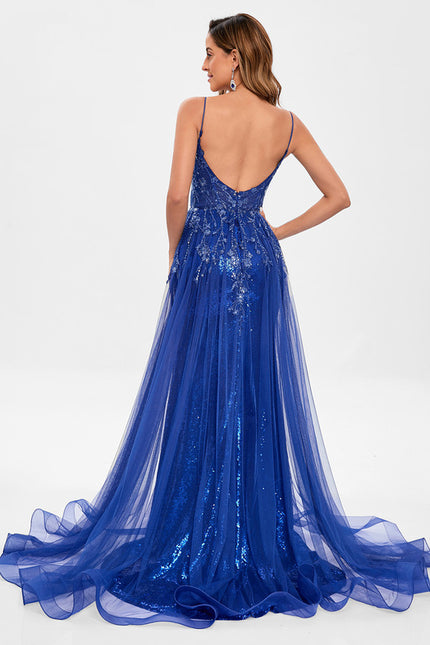 Robe Chic Bleue Éclatante - gallery 7
