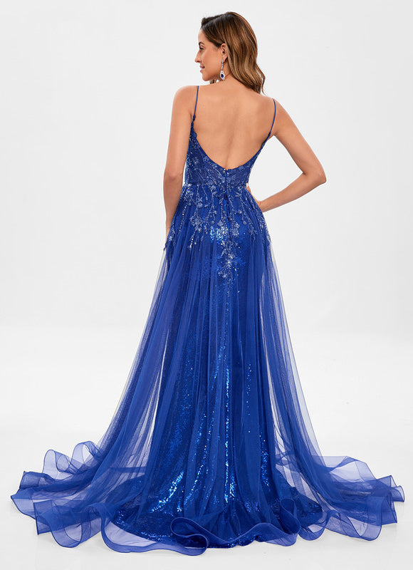 Robe Chic Bleue Éclatante - gallery 7