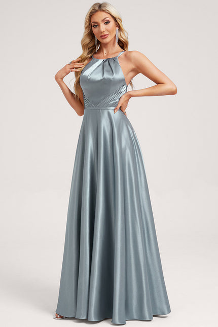 Robe Chic Satin Bleu