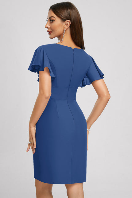 Robe Chic Volants Prune - gallery 4