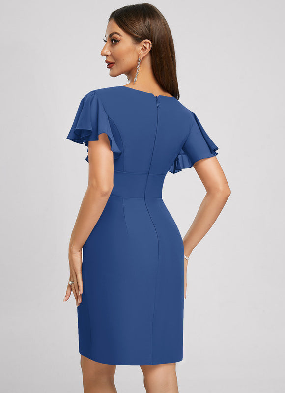 Robe Chic Volants Prune - gallery 4