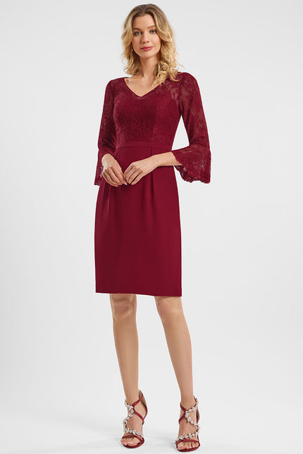 Robe Chic Bourgogne Élégante