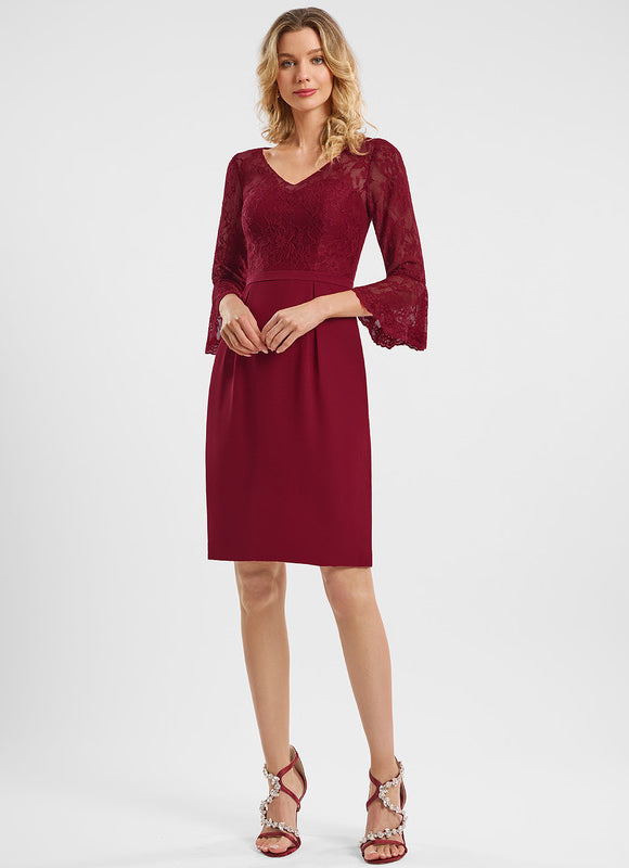 Robe Chic Bourgogne Élégante