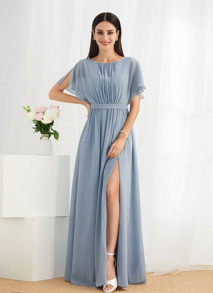 Robe Chic Mousseline Drapée