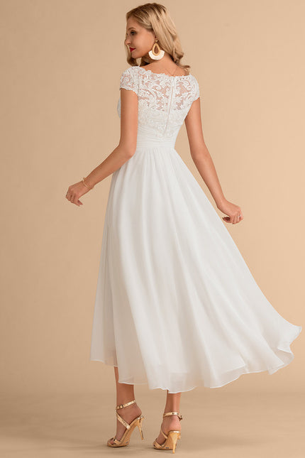 Robe En Lin Blanc Chic - gallery 3