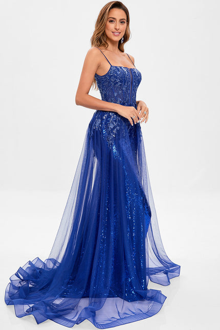Robe Chic Bleue Éclatante - gallery 5