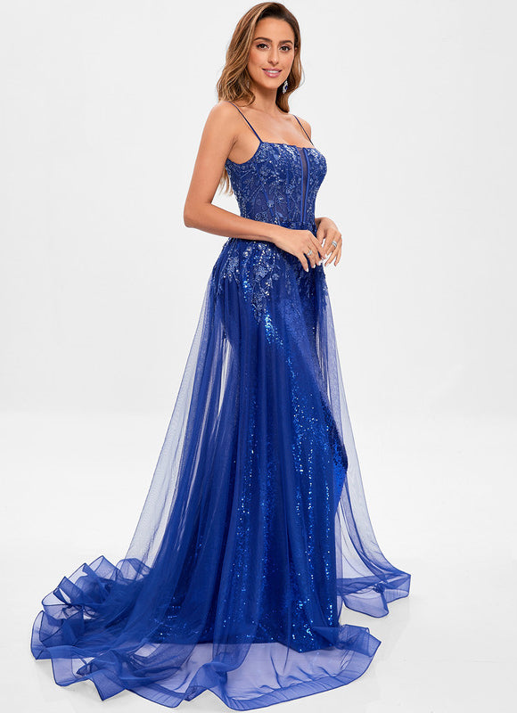 Robe Chic Bleue Éclatante - gallery 5