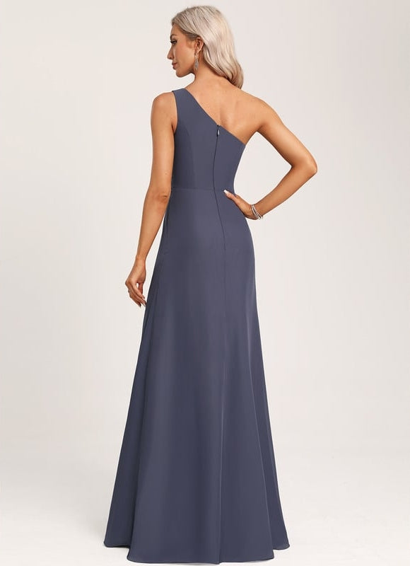 Robe Chic Asymétrique Beige - gallery 1
