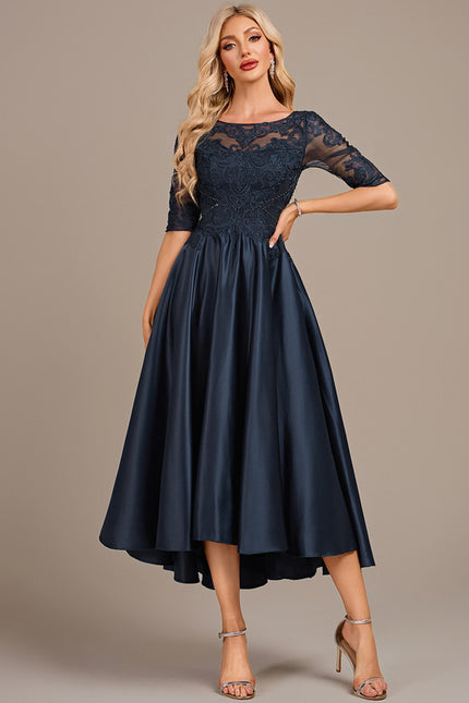 Robe Chic Asymétrique Satinée - gallery 2