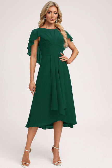 Robe Chic Élégance Émeraude Flottante - gallery 1