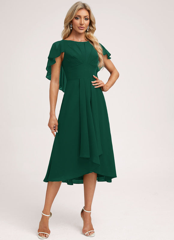 Robe Chic Élégance Émeraude Flottante - gallery 1