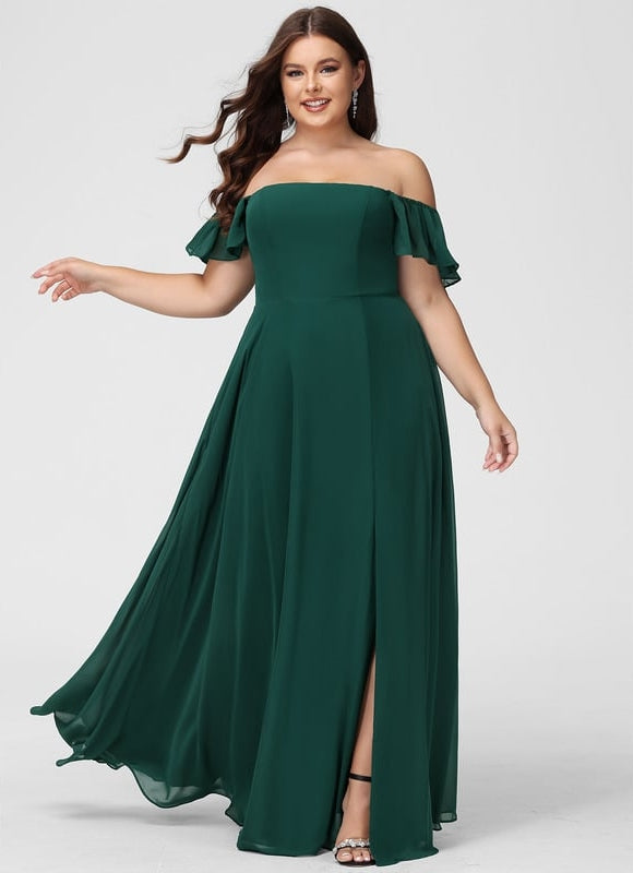Robe Chic Mousseline Émeraude - gallery 7