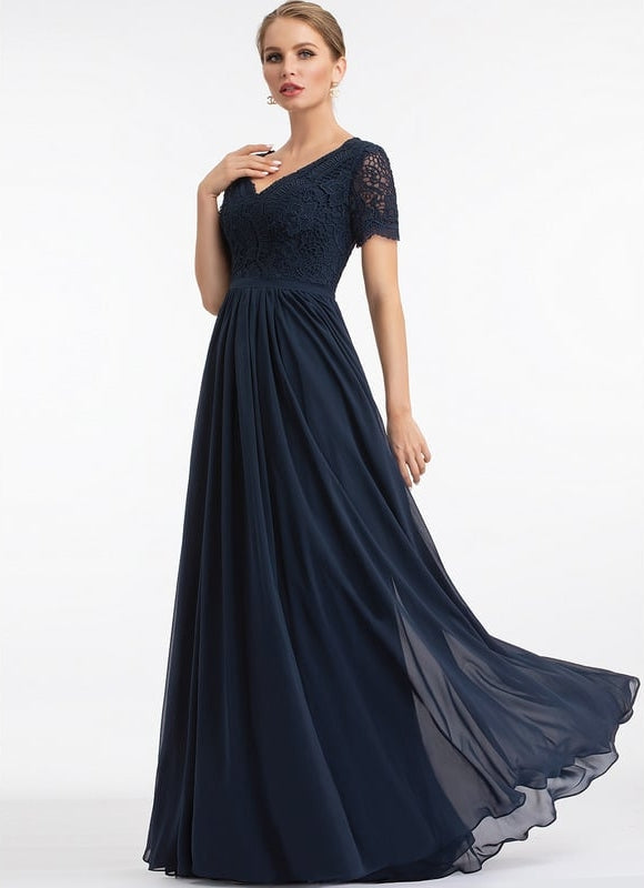 Robe Chic Longue Marine Élégante