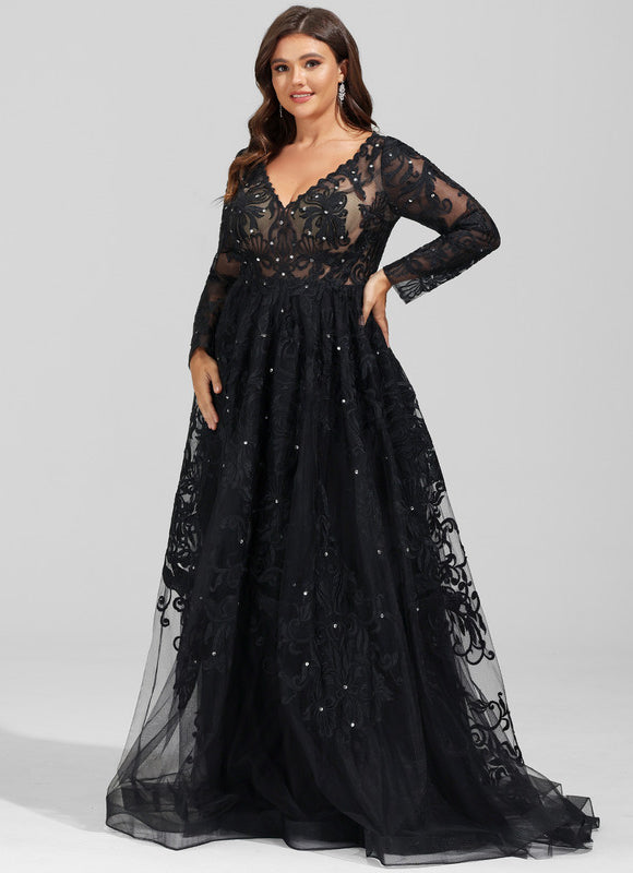 Robe Chic Noir Éblouissant - gallery 6