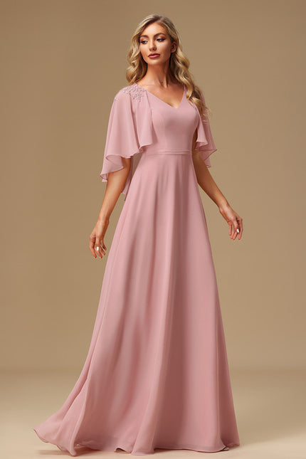 Robe Chic Élégance Rosée - gallery 4