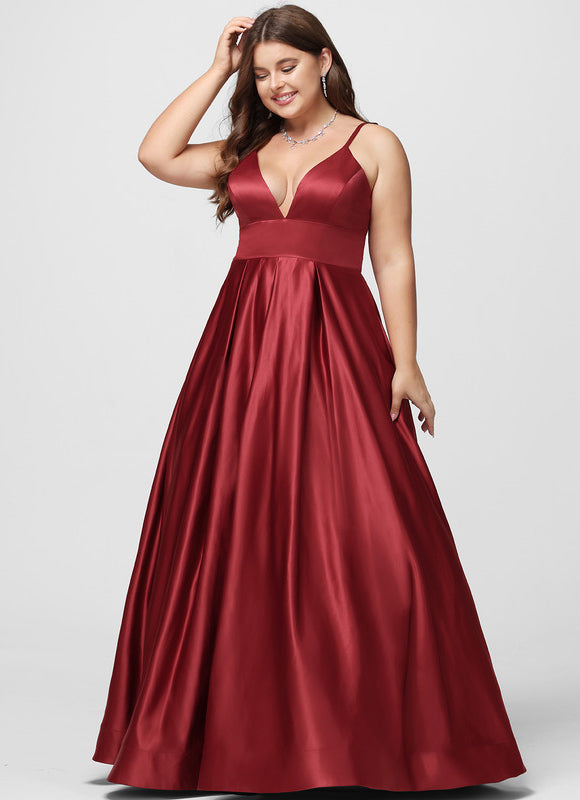 Robe Chic Bordeaux Satin Longue - gallery 7