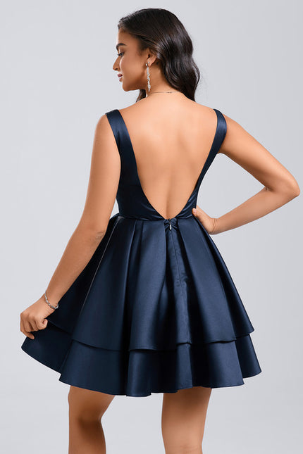 Robe En Soie Chic Courte - gallery 4