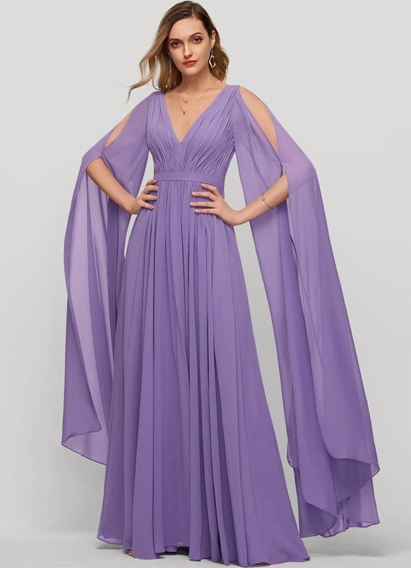 Robe Chic Longue Verte Fluide
