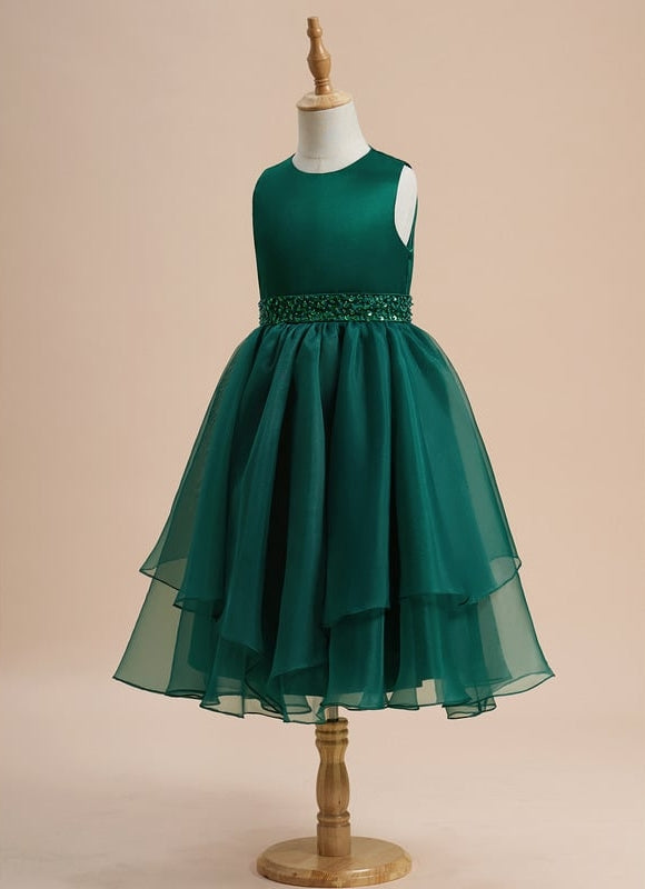 Robe Chic Verte Avec Paillettes - gallery 2