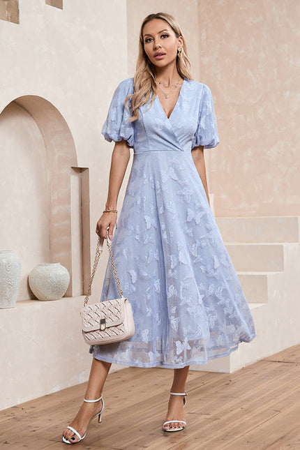 Robe Chic Mi-Longue Ajourée