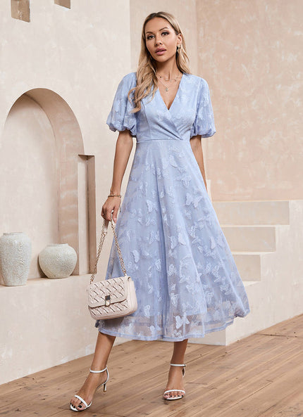 Robe Chic Mi-Longue Ajourée