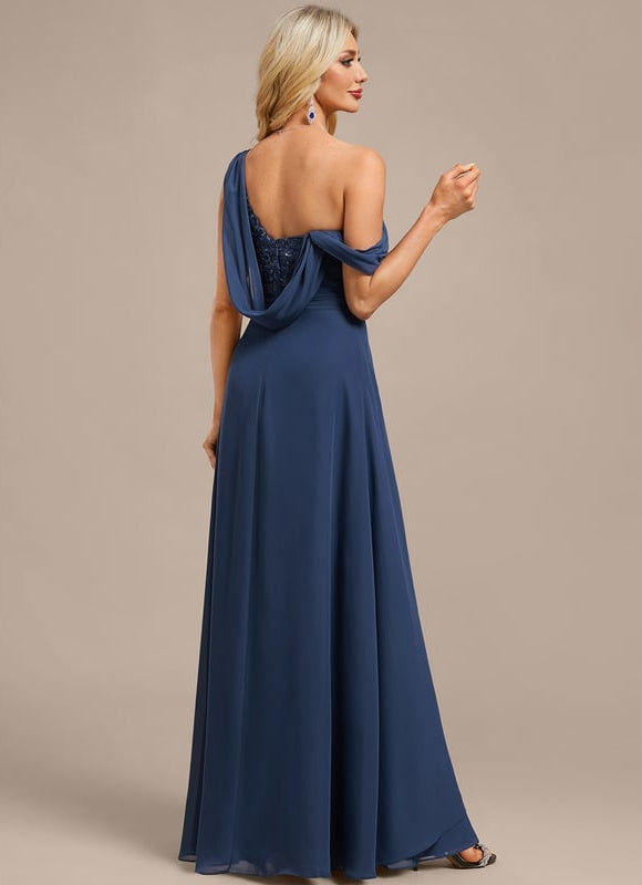 Robe Chic Drapée Asymétrique - gallery 7
